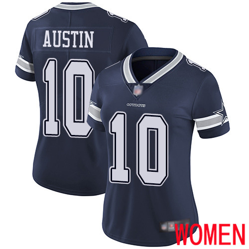 Women Dallas Cowboys Limited Navy Blue Tavon Austin Home 10 Vapor Untouchable NFL Jersey